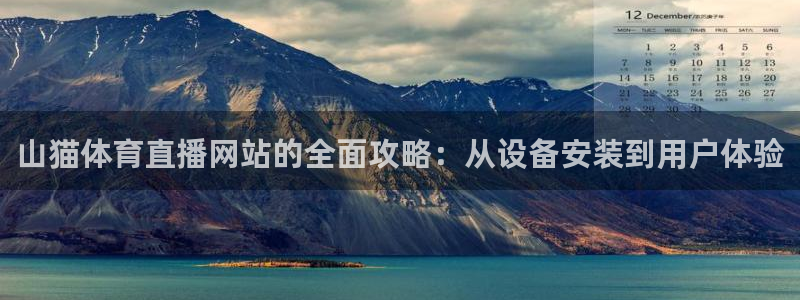山猫体育直播网站的全面攻略：从设备安装到用户体验