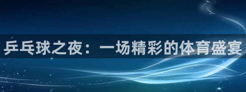 乒乓球之夜：一场精彩的体育盛宴